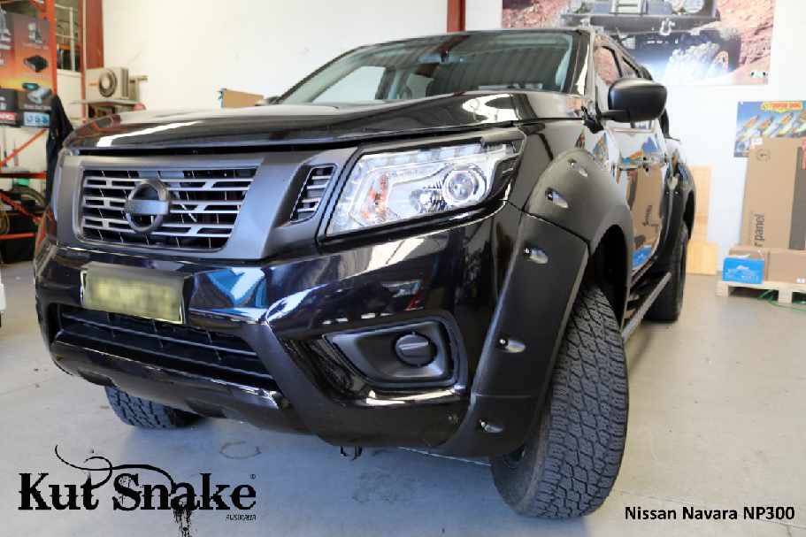 Kut Snake Kotflügelverbreiterung Nissan Navara D23-Monster - 85 mm Breite - Struktur Oberfläche