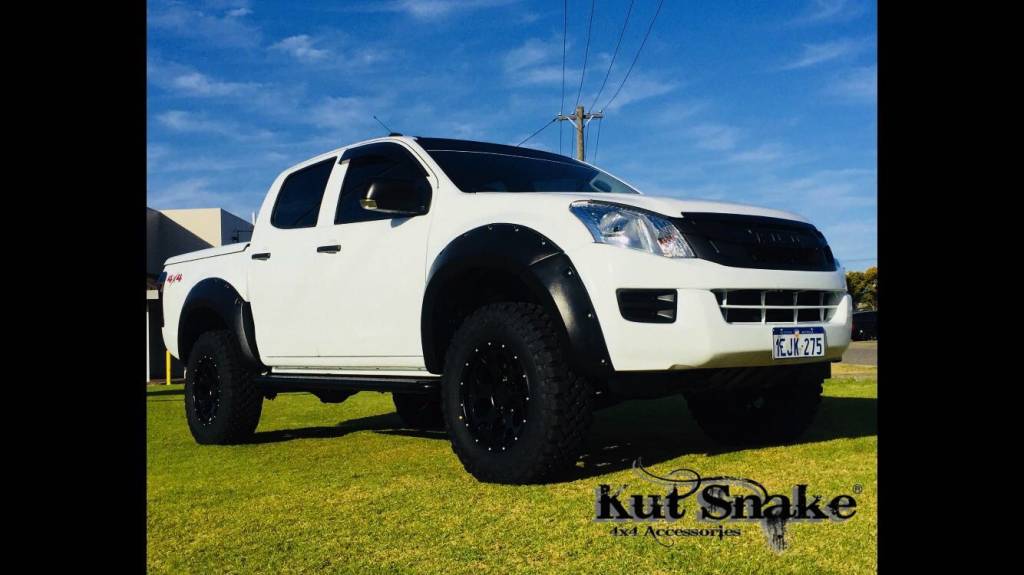 Kut Snake Kotflügelverbreiterung Isuzu D-Max (2012-2020) - 85mm Breite  - Struktur Oberfläche