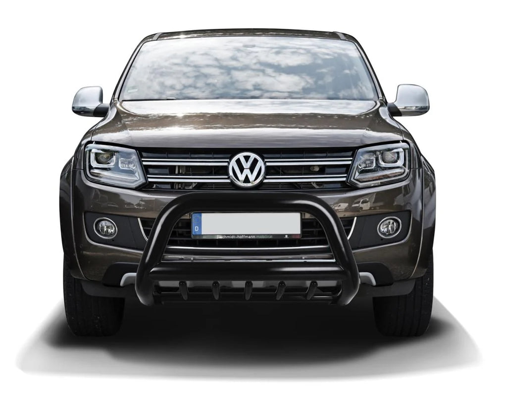 VW Amarok (2010-2020) front guard with underrun protection black 89mm 