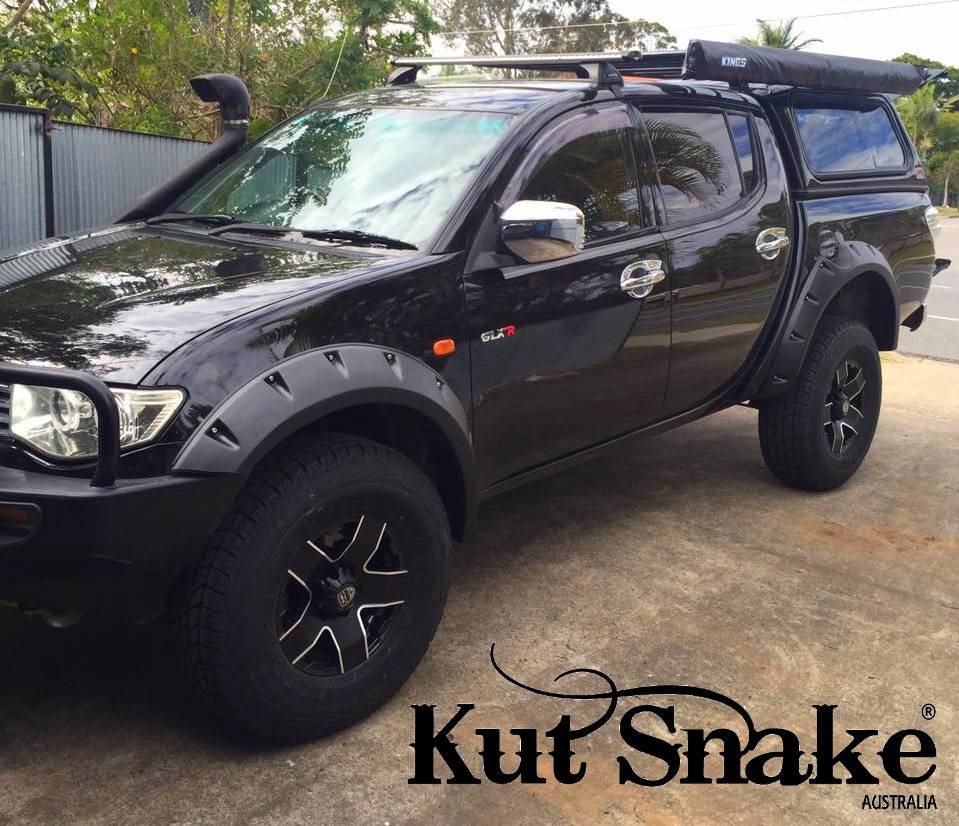 Kut Snake Kotflügelverbreiterung Mitsubishi L200 (ML/MN) - 75mm Breite - Struktur Oberfläche