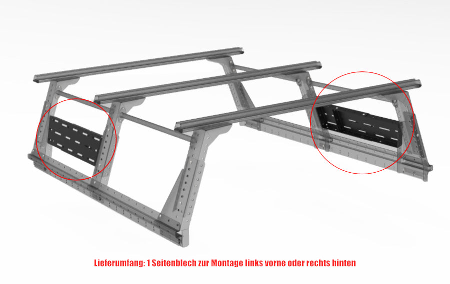 Muli-Rack Seitenblech - Extracab (Vorne Links o. Hinten Rechts (1.Stk.)) - GPC-Offroad