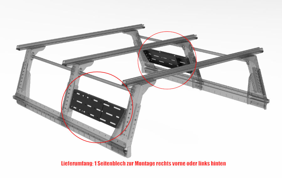 Muli-Rack Seitenblech - Extracab (Vorne Rechts o. Hinten Links (1.Stk.))