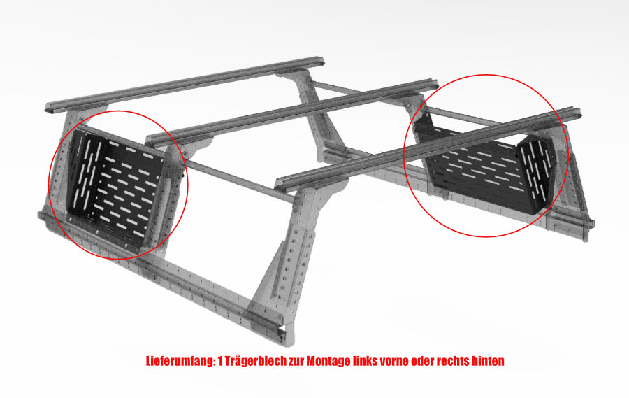 Muli-Rack Trägerblech - Extracab (Vorne Links o. Hinten Rechts (1.Stk.))