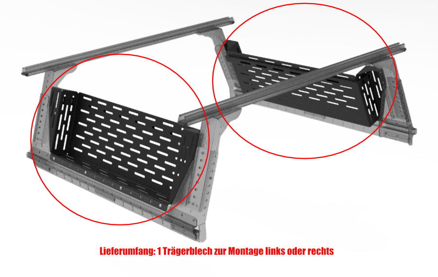 Muli-Rack Trägerblech - Doublecab Links & Rechts (1.Stk.)