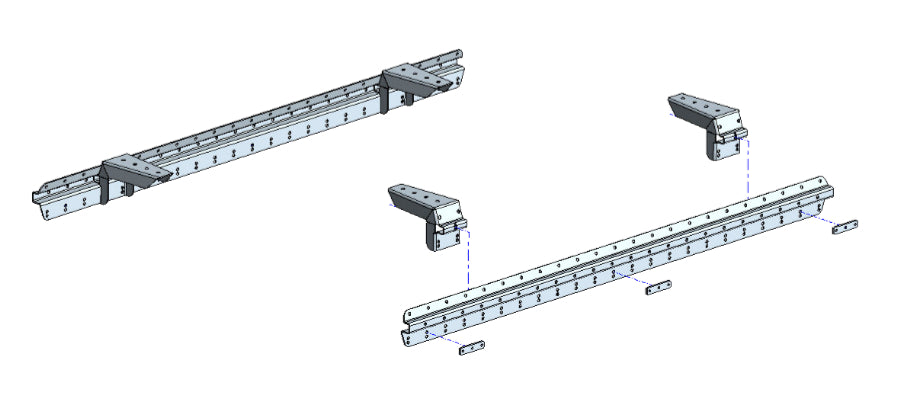 Muli-Rack Basisversion "Flach" Extra-Cab ohne Dachträger inkl. Schrauben