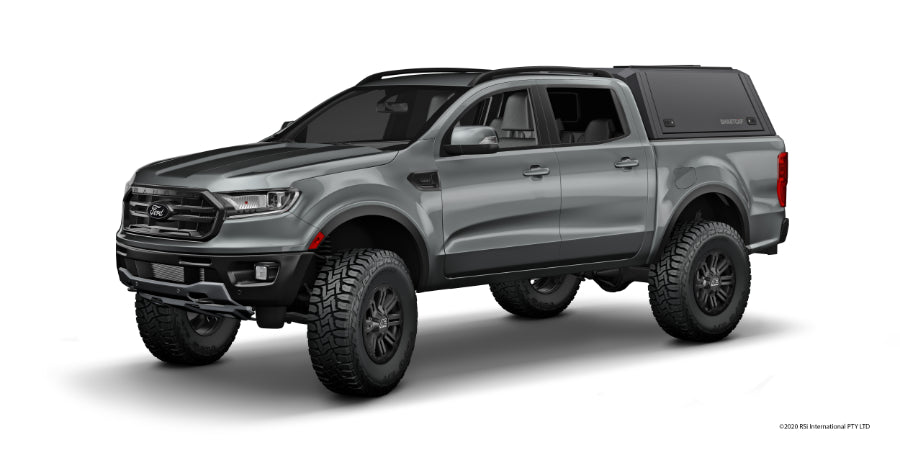 RSI EVO Adventure Stainless Steel Hardtop - Ford Ranger DoKa (2012-2023) - Black Matt