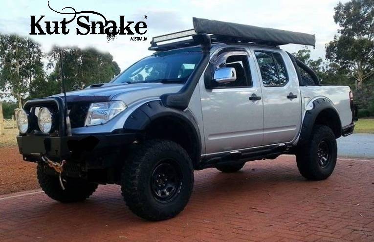 Kut Snake Kotflügelverbreiterung Nissan Navara D40 - 75 mm Breite - Struktur Oberfläche