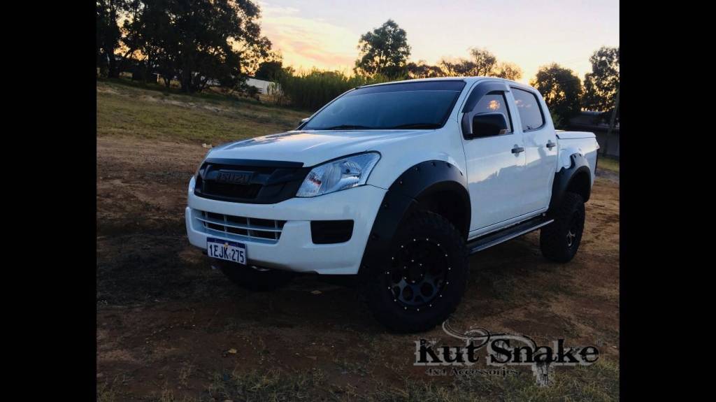 Kut Snake Kotflügelverbreiterung Isuzu D-Max (2012-2020) - 85mm Breite  - Struktur Oberfläche