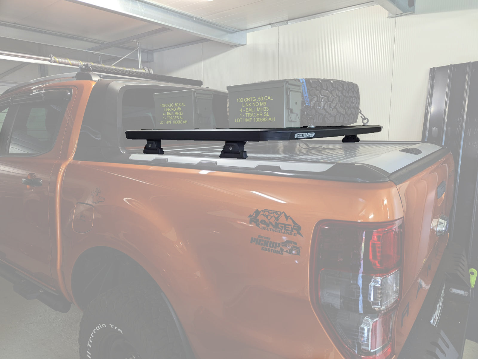 Ford Ranger D/Cab & Raptor RHINO-RACK™ Ladeflächen Plattform für MountainTop Rollo