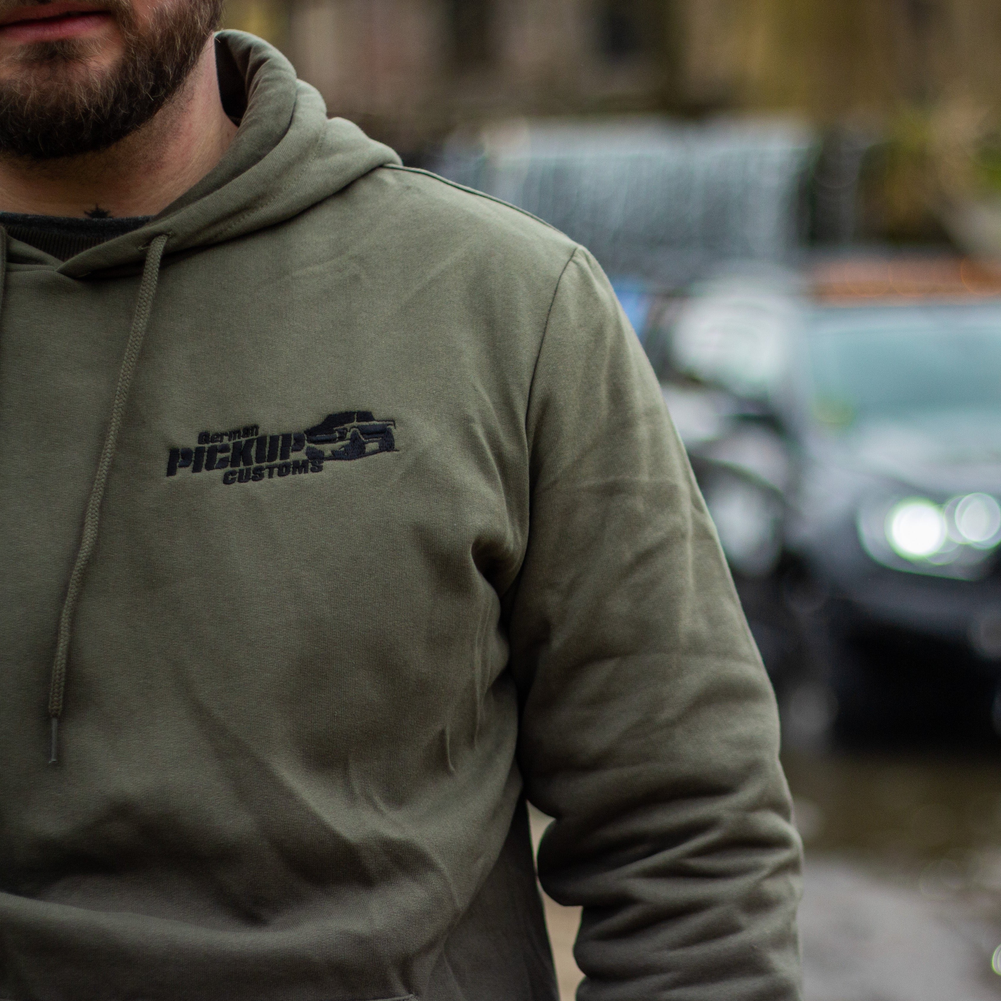 GermanPickupCustoms Classic Hoodie - Olive m. Stick