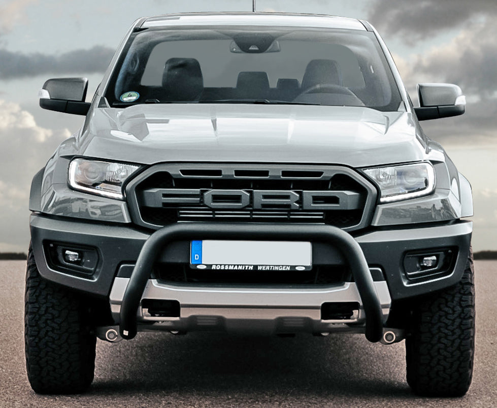 Ford Ranger Raptor Frontschutzbügel Schwarz Edelstahl 76mm (ab 2019-2022)