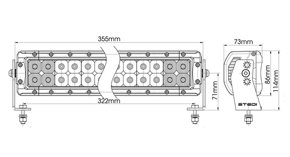 STEDI Light Bar ST4K 14 Zoll - German Pickup Customs