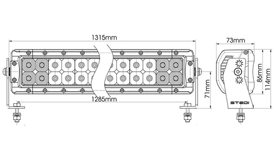 STEDI light Bar ST4K 52 Zoll - German Pickup Customs