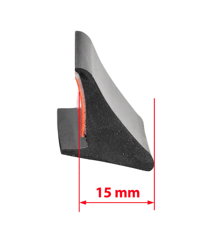 Fender flares 15 mm 4 pieces á 1.5 meters (made of black hard rubber)