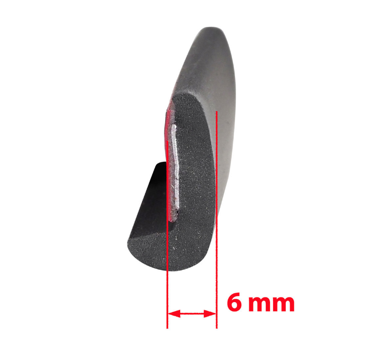 Fender flares 6 mm 4 pieces á 1.5 meters (made of black hard rubber)