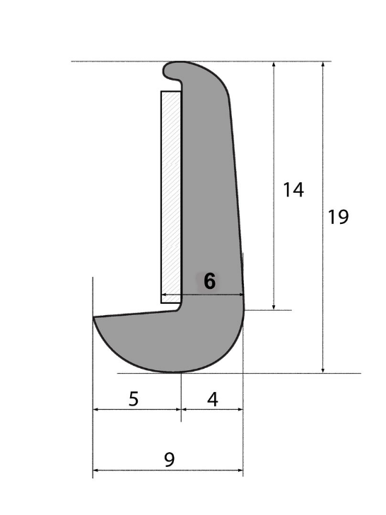 Fender flares 6 mm 4 pieces á 1.5 meters (made of black hard rubber)