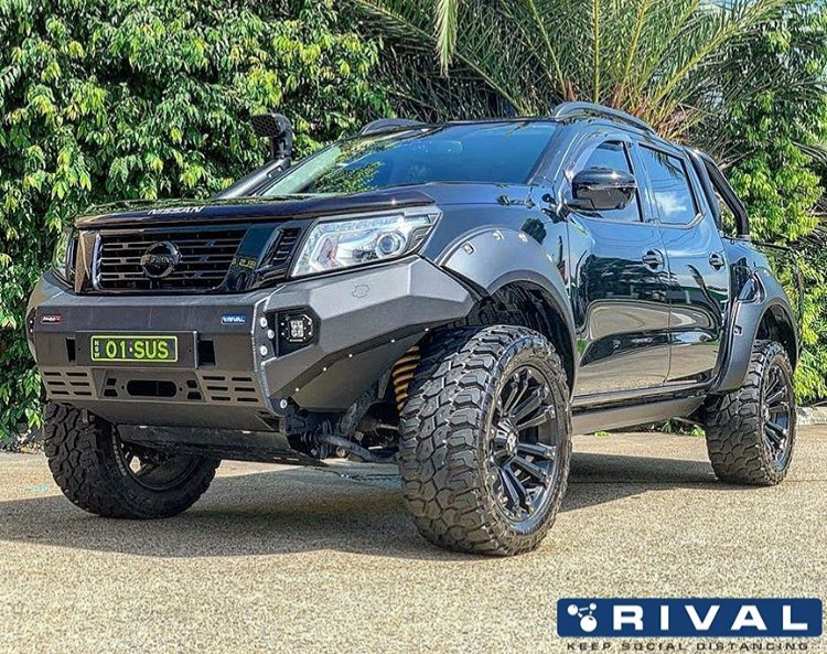 RIVAL4x4 aluminum HD winch bumper for Nissan Navara D23 2.5D; 2.3D (incl. EURO6)