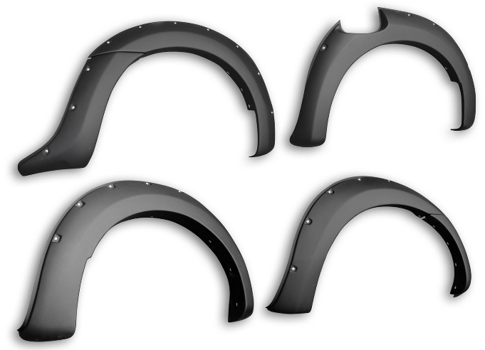 Fender flares Ford Ranger (2016-2018) double cab Pocket Style 30mm 
