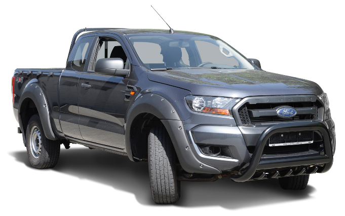 Fender flares Ford Ranger (2016-2018) double cab Pocket Style 30mm 