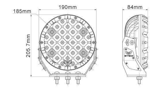 STEDI Type-X™ Sport 7" LED Driving Lights (2 Stück) - German Pickup Customs