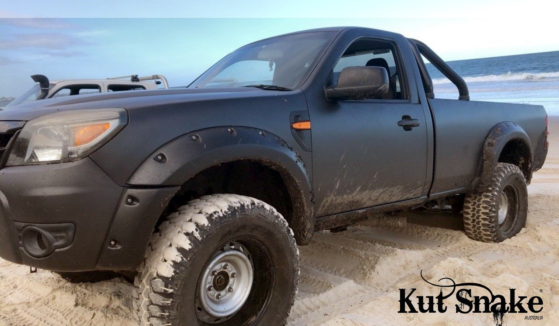 Kut Snake Kotflügelverbreiterung Ford Ranger PJ/PK - 75mm Breite  - Struktur Oberfläche