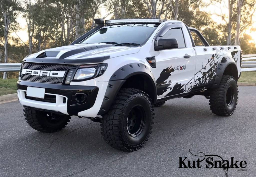 Kut Snake Kotflügelverbreiterung Ford Ranger PX1, PX2 "Monster" - 95 mm Breite - Struktur Oberfläche