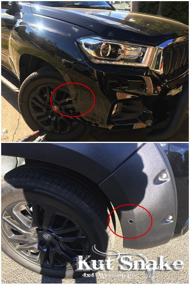 Kut Snake Kotflügelverbreiterung Ford Ranger PX1, PX2 - 55mm breite - Struktur Oberfläche