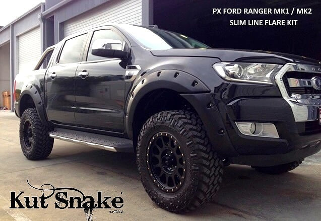 Kut Snake Kotflügelverbreiterung Ford Ranger PX2 Slim - 40 mm Breite - Struktur Oberfläche