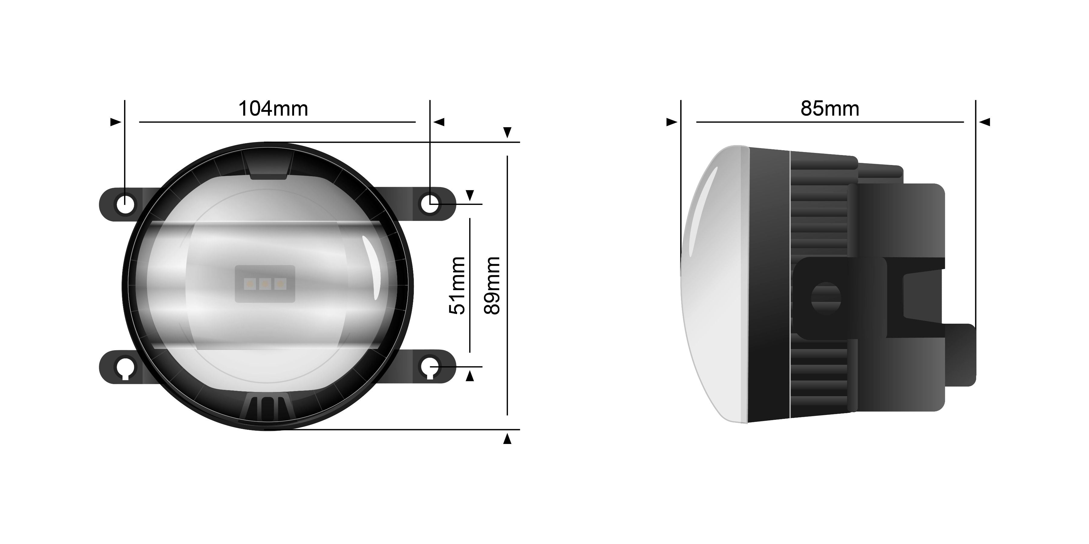 STEDI Universal Nebelscheinwerfer - Type A