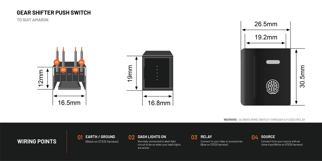 STEDI VW Amarok switch console - switch program